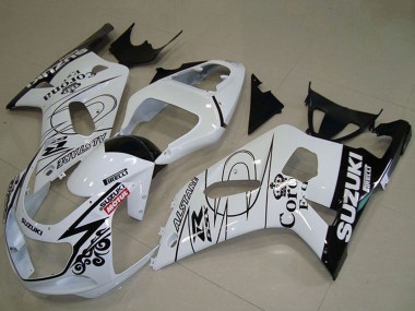 Migliori Carena Moto Suzuki GSXR 750 2001-2003 - Bianco Nero Alstare Corona Extra Motul