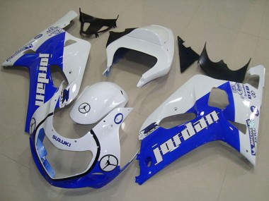 Migliori Carena Moto Suzuki GSXR 750 2001-2003 - Bianco Blu Jordan