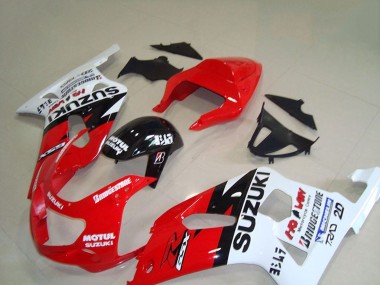 Migliori Carena Moto Suzuki GSXR 750 2001-2003 - Rosso Bianco Nero Lucido Motul