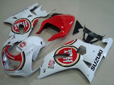 Migliori Carena Moto Suzuki GSXR 750 2001-2003 - Bianco Rosso Lucky Strike