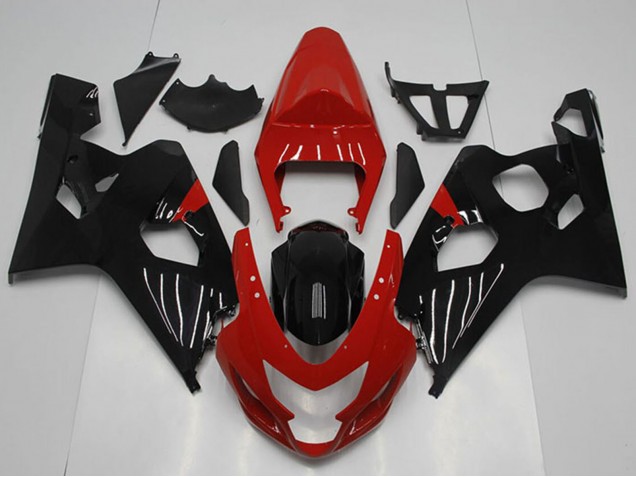 Migliori Carena Moto Suzuki GSXR 750 2004-2005 - Rosso Nero Lucido