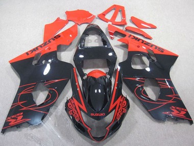 Migliori Carena Moto Suzuki GSXR 750 2004-2005 - Rosso Nero Lucido