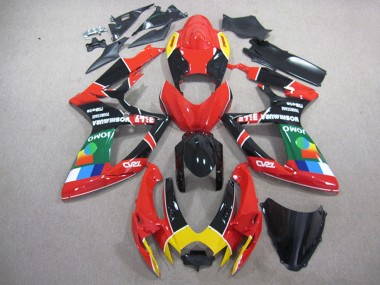 Migliori Carena Moto Suzuki GSXR 750 2006-2007 - Rosso Nero Giallo Verde JOMO