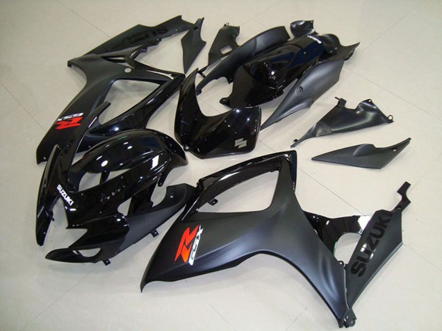 Migliori Carena Moto Suzuki GSXR 750 2006-2007 - Nero Lucido Nero Opaco Rosso