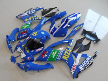 Migliori Carena Moto Suzuki GSXR 750 2006-2007 - Blu Bianco Verde Nero Oro Rizla