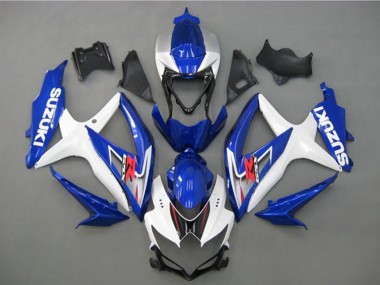 Migliori Carena Moto Suzuki GSXR 750 2008-2010 - Bianco Argento Blu Nero