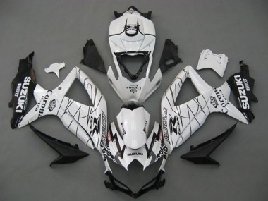 Migliori Carena Moto Suzuki GSXR 750 2008-2010 - Bianco Nero Corona Extra Alstare