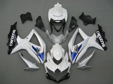 Migliori Carena Moto Suzuki GSXR 750 2008-2010 - Bianco Argento Blu Nero