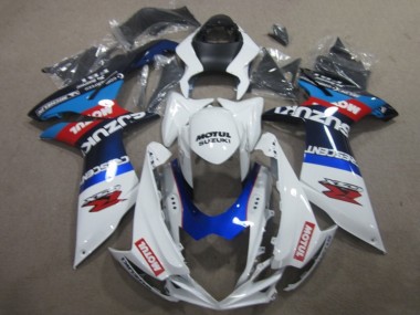 Migliori Carena Moto Suzuki GSXR 750 2011-2024 - Bianco Blu Motul