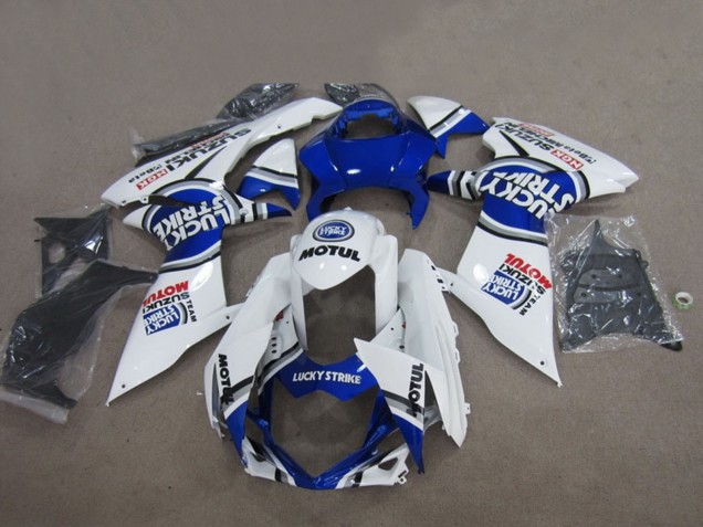 Migliori Carena Moto Suzuki GSXR 750 2011-2024 - Bianco Lucky Strike Motul