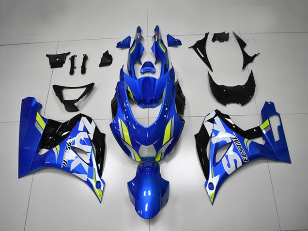 Migliori Carena Moto Suzuki GSXR 1000 2017-2024 - Blu Bianco Verde
