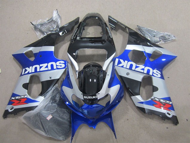 Migliori Carena Moto Suzuki GSXR 1000 2000-2002 - Blu Argento Nero Rosso Bianco Decal