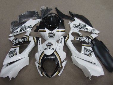 Migliori Carena Moto Suzuki GSXR 1000 2007-2008 - Bianco Nero Lucky Strike Motul