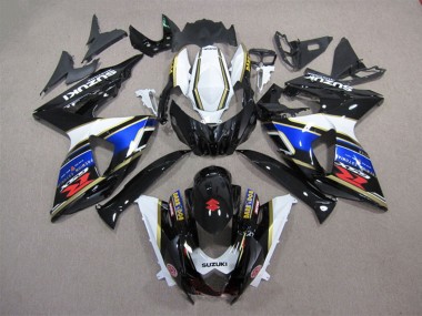 Migliori Carena Moto Suzuki GSXR 1000 2009-2016 - Bianco Blu Nero Dark Dog