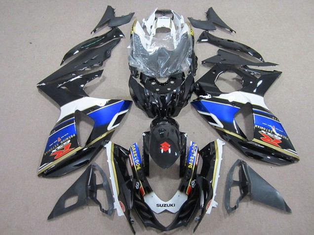 Migliori Carena Moto Suzuki GSXR 1000 2009-2016 - Bianco Blu Nero Dark Dog