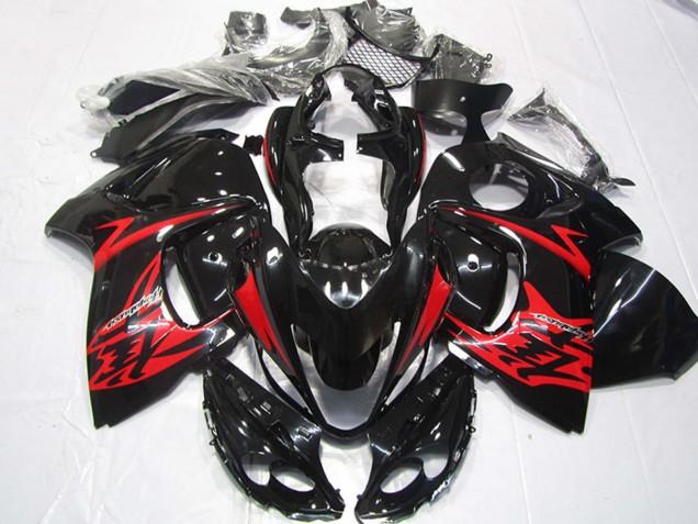 Migliori Carena Moto Suzuki GSXR 1300 Hayabusa 2008-2020 - Nero Lucido Rosso