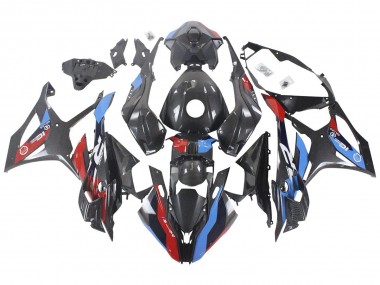 Migliori Carena Moto BMW S1000RR 2023-2024 - Blu Rosso Fibra di Carbonio
