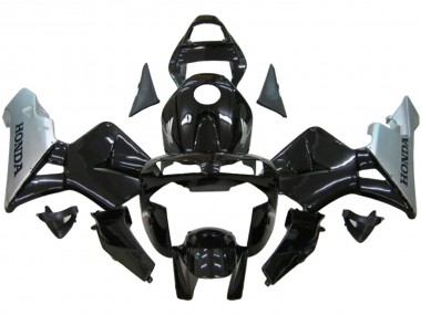 Migliori Carena Moto Honda CBR600RR 2003-2004 - Argento Nero Lucido