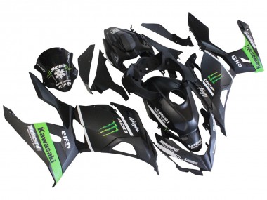 Migliori Carena Moto Kawasaki EX400 2018-2024 - Nero Opaco Verde Mostro Showr Nevicare