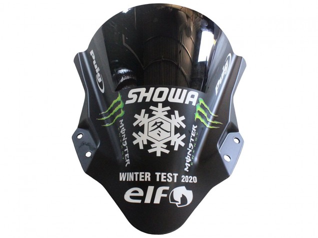 Migliori Carena Moto Kawasaki EX400 2018-2024 - Nero Opaco Verde Mostro Showr Nevicare