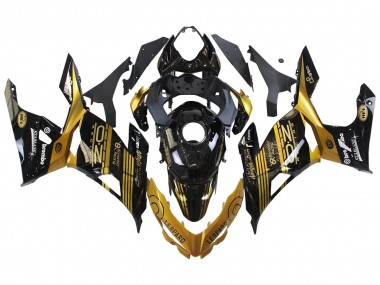 Migliori Carena Moto Kawasaki EX400 2018-2024 - Oro Nero Lucido
