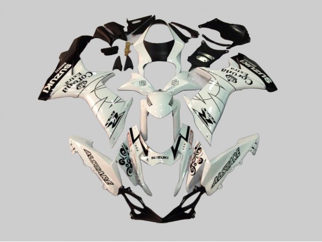 Migliori Carena Moto Suzuki GSXR 600/750 2011-2024 - Bianco Nero Alstare Corona Extra Motul
