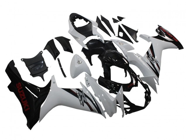 Migliori Carena Moto Suzuki GSXR 600/750 2011-2024 - Bianco Nero Lucido