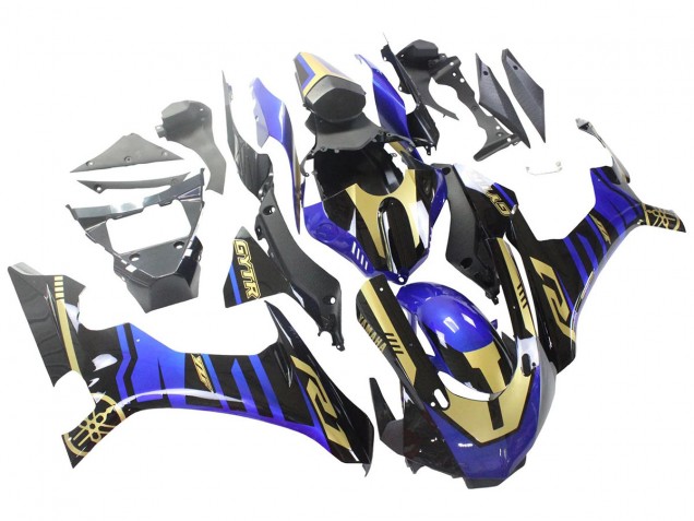 Migliori Carena Moto Yamaha YZF R1 2015-2019 - Blu Oro Nero