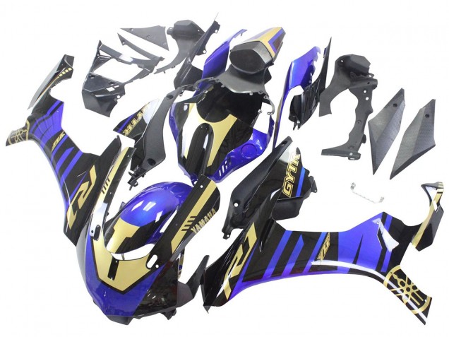 Migliori Carena Moto Yamaha YZF R1 2015-2019 - Blu Oro Nero