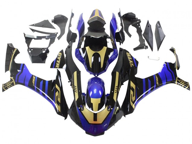 Migliori Carena Moto Yamaha YZF R1 2015-2019 - Blu Oro Nero