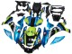 Migliori Carena Moto Yamaha YZF R1 2015-2019 - Blu Verde Nero Squalo