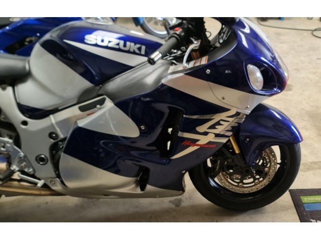 Migliori Carena Moto Suzuki GSXR 1300 Hayabusa 1996-2007 - Blu Bianco
