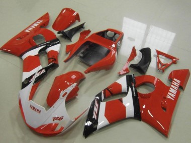 Migliori Carena Moto Yamaha YZF R6 1998-2002 - Rosso Bianco Nero Lucido