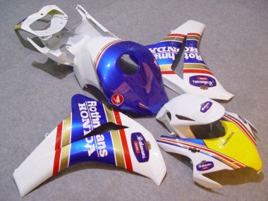 Migliori Carena Moto Honda CBR1000RR 2008-2011 - Bianco Blu Giallo Oro Rothmans
