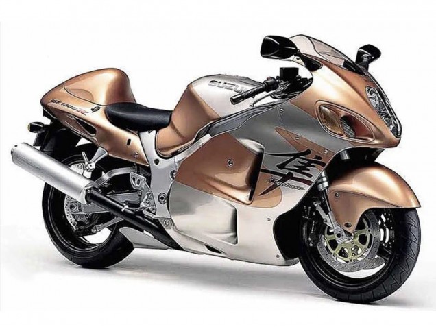 Migliori Carena Moto Suzuki GSXR 1300 Hayabusa 1996-2007 - Marrone Chiaro Argento