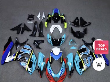 Migliori Carena Moto Suzuki GSXR 1000 2009-2016 - Blu Rosso Giallo Bianco