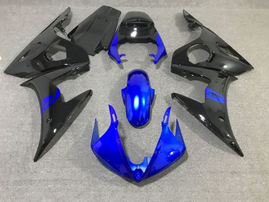 Nero & Blu Lucido 03-04 Yamaha R6 Carena