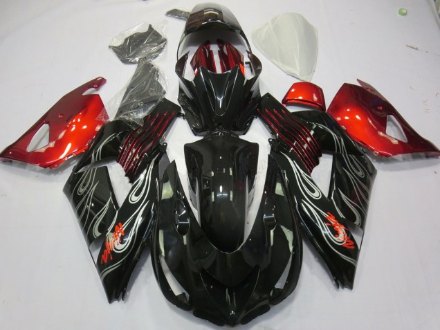 Nero Fiamma Rosso 06-11 Kawasaki ZX14R Carena