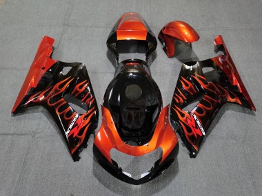 Nero Lucido & Arancione 01-03 Suzuki GSXR 600-750 Carena