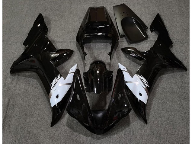 Nero Lucido Bianco & Argento 02-03 Yamaha R1 Carena
