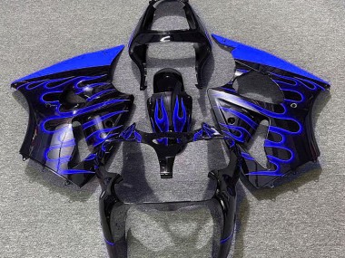Nero Lucido & Blu Fiamma 00-02 Kawasaki ZX6R Carena