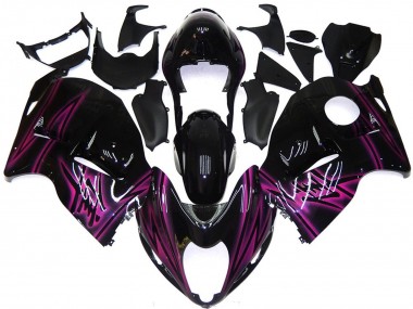 Nero Lucido Personalizzato Con Rosa 97-07 Suzuki GSXR 1300 Carena