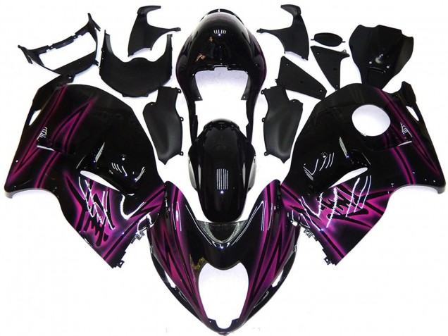 Nero Lucido Personalizzato Con Rosa 97-07 Suzuki GSXR 1300 Carena