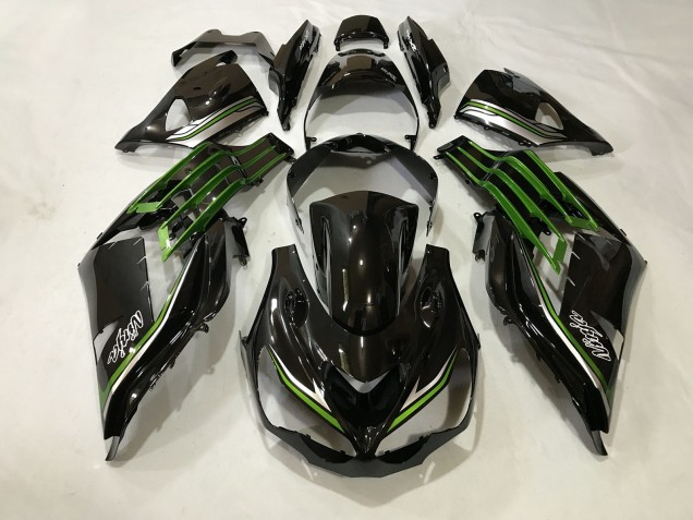 Nero Lucido & Verde Melma 12-21 Kawasaki ZX14R Carena