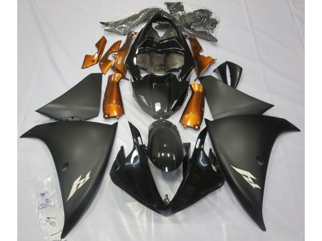 Nero Opaco & Arancione 09-11 Yamaha R1 Carena