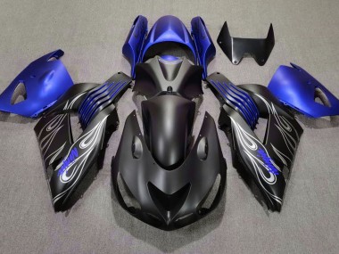 Nero Opaco & Blu 06-11 Kawasaki ZX14R Carena