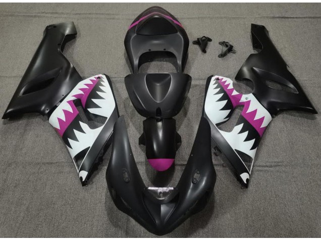Nero Opaco & Rosa Squalo 05-06 Kawasaki ZX6R Carena