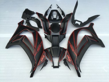 Nero Opaco & Rosso 11-15 Kawasaki ZX10R Carena