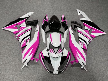 Rosa Bianco & Nero Zag 09-12 Kawasaki ZX6R Carena