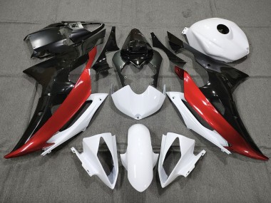 Rosso Bianco & Nero Personalizzato 08-16 Yamaha R6 Carena
